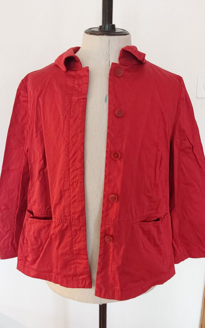 Gerry Weber Giacche: Jacke Blazer Gerry Weber rot 42 Baumwolle – Nuovo (secondo la descrizione) da Köniz venduto da scopello12 5