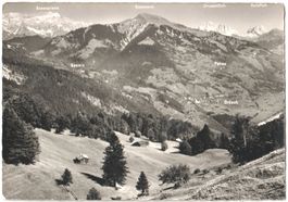 Aussicht auf GRÜSCH - SEEWIS - FANAS: Foto-AK Furter ~1965
