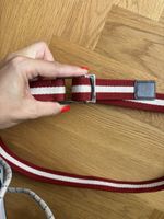 Bally Gürtel gestreift rot-weiss 103cm (Gr. 95)