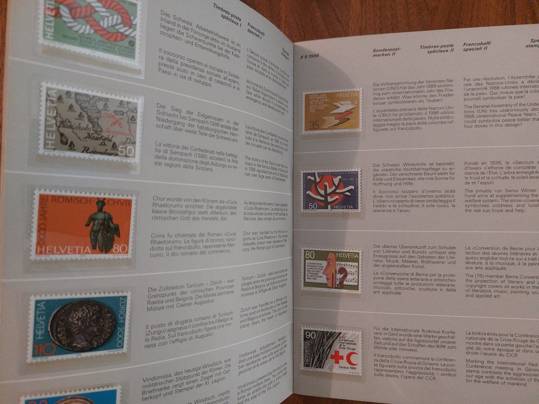 Alle Briefmarken: Briefmarken - PTT Jahrbuch 1986 Postfrisch – Gebraucht aus Rheinfelden von FilmAuktion 1