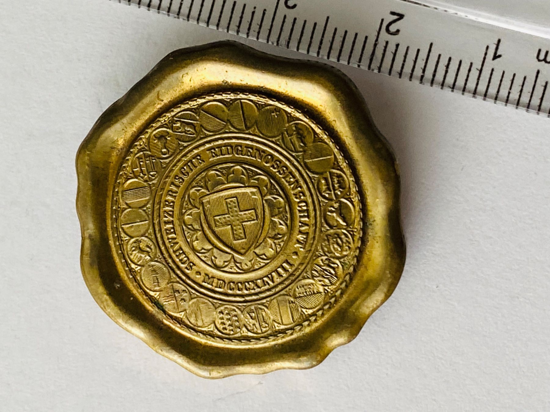 Broschen & Nadeln: 1848 - 1948 Abzeichen Schweiz Eidgenossenschaft – Neu (gemäss Beschreibung) aus Baar von Saegi1