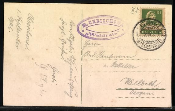 Cartoline postali: St. Chrischona, Ferienheim und Cafe Wald – Usato da Berlin venduto da bartko-reher 1