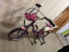 Kinderfahrrad Lila mit Helm & Stützrädern 🚲
