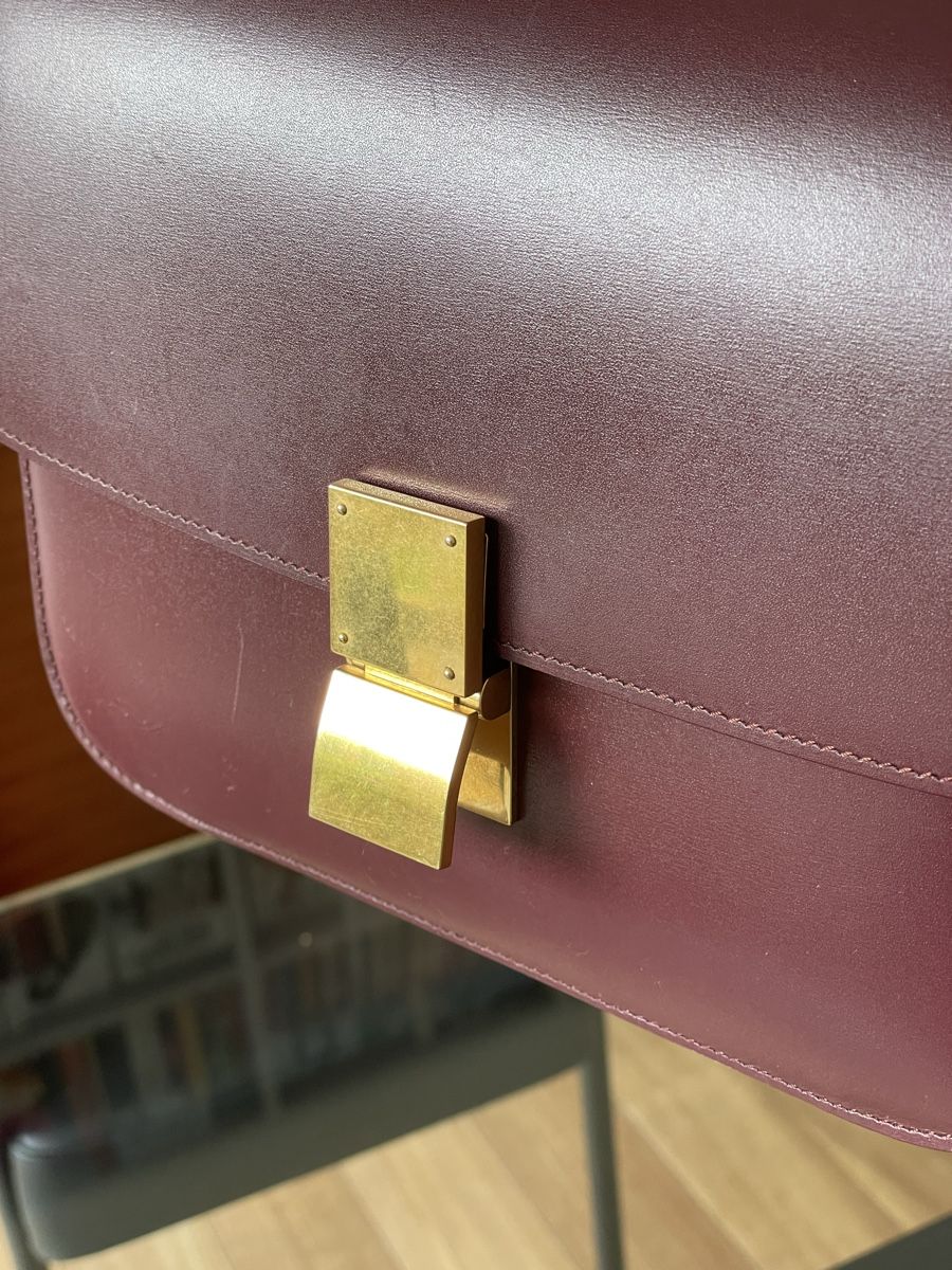 Celine Taschen für Damen: Celine Box Bag medium, Burgundy Color – Gebraucht aus Cologny von Jul_ez 2