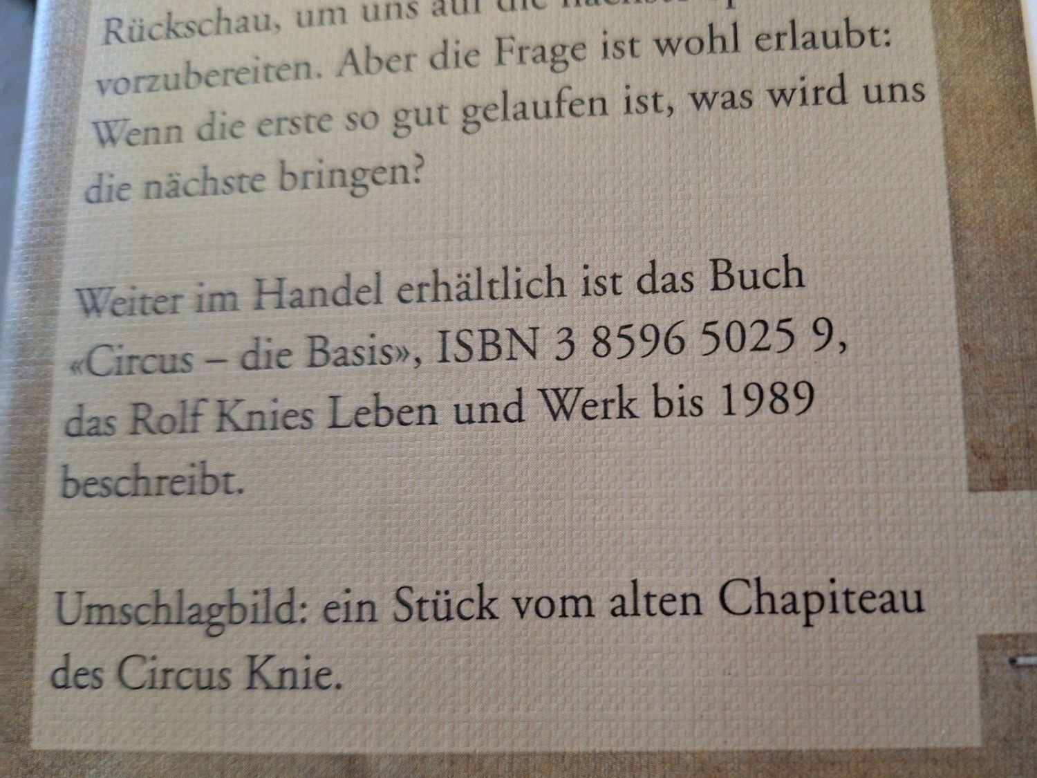 Libri: KUNSTBUCH: HALBZEIT - ROLF KNIE – Usato da Huttwil venduto da Kunterbuntli 2