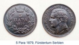5 Para 1879, Fürstentum Serbien