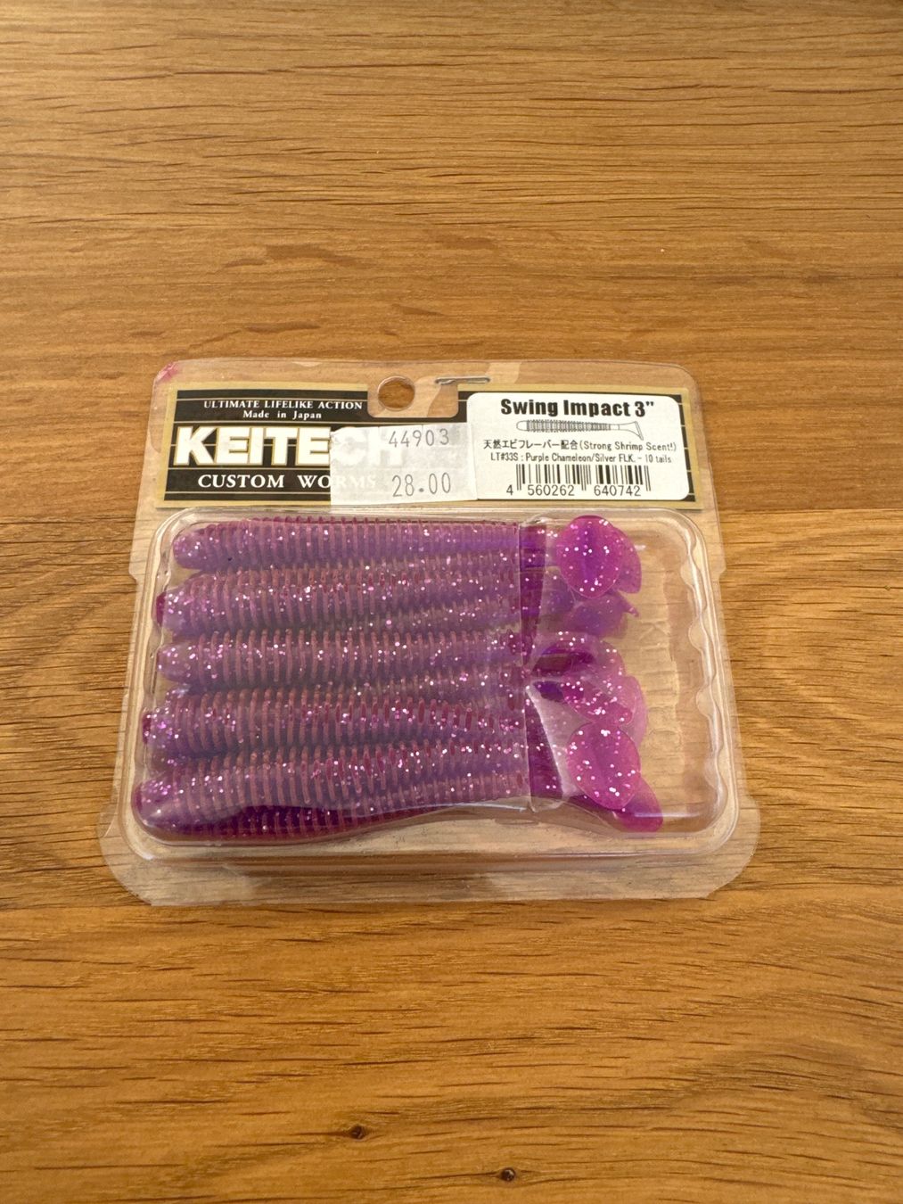 Esche: Keitech Swing Impact, 3", Purple Chameleon Silver FLK – Nuovo e nell'imballaggio originale da Jaberg venduto da Hotspur_82