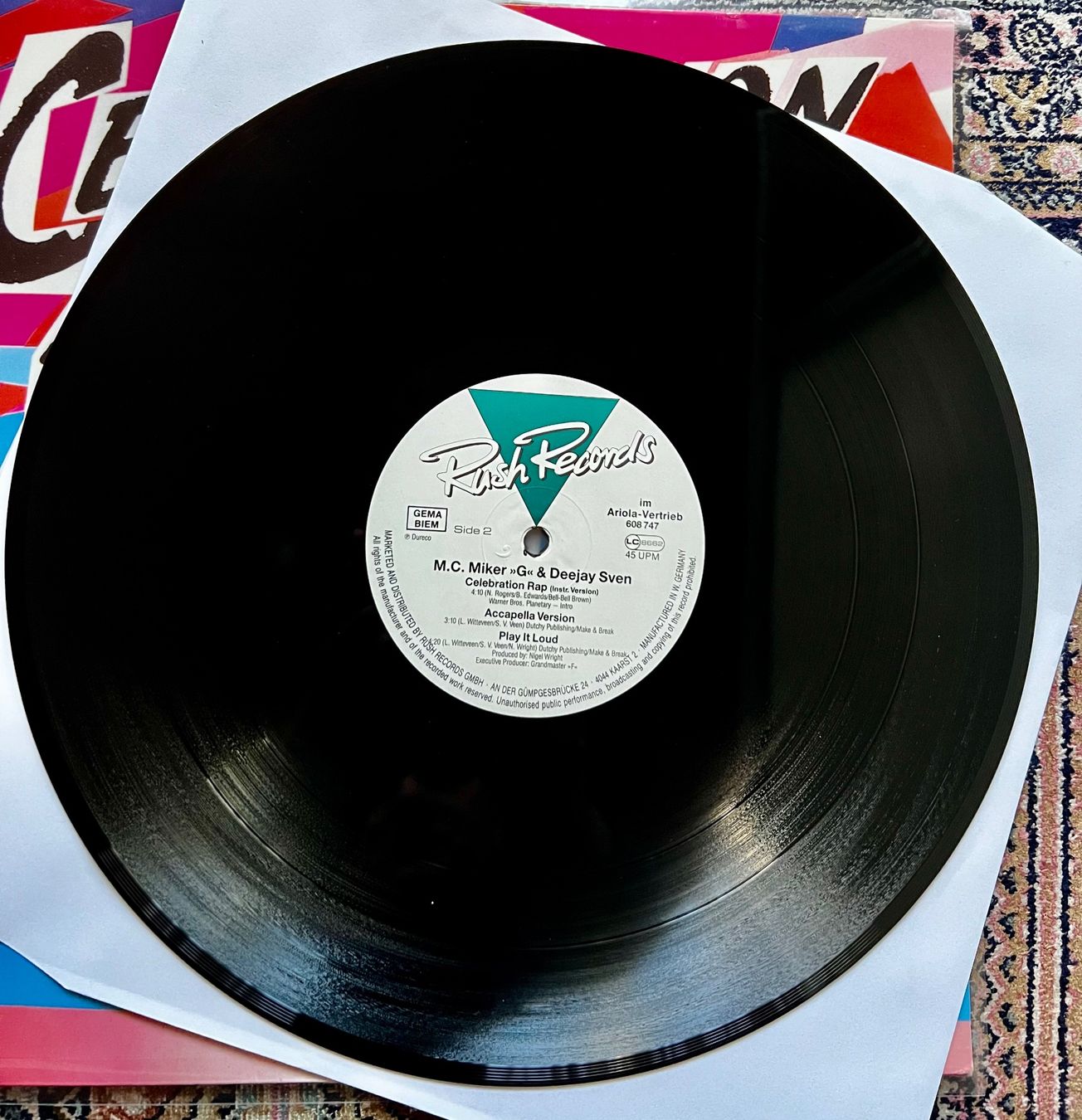 Dischi in vinile: Celebration Rap M.C.Miker"G" & Deejay Sven - Maxi 1986 – Usato da Unterseen venduto da vinylmore 1