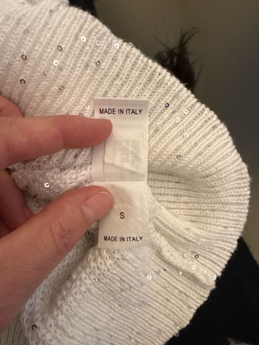 Brunello Cucinelli Top: Brunello Cucinelli Pullover weiss mit Pailletten Grösse S – Usato da Zollikon venduto da lar_p5gl 3