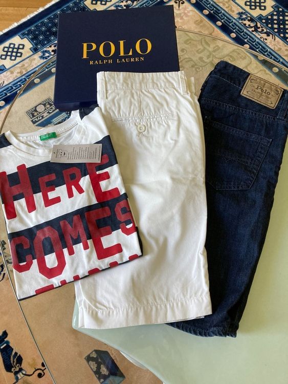 KLEIDERSET FÜR JUNGE, GR.13/14 J, RALPH LAUREN, BENETTON (Neu (gemäss ...