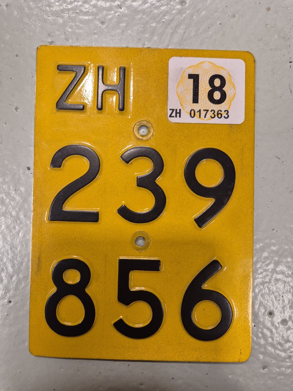 Ecriteaux: Mofa Töffli Nummer ZH 239 856 – D'occasion à Weesen par gmah