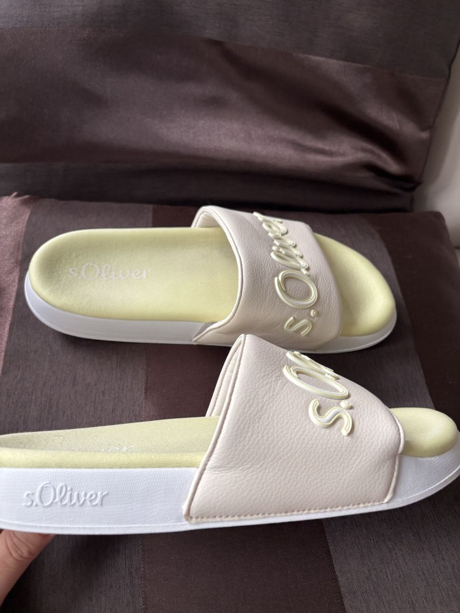 S.Oliver Damenschuhe: s.Oliver Pantoletten beige/gelb Grösse 40 – Gebraucht aus Wald AR von bertli00 1