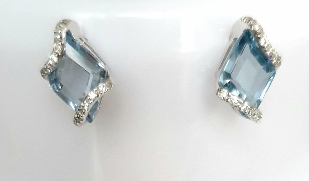 Orecchini pendenti & Orecchini a lobo: Silber 925 Ohrringe mit Aquamarin, Ozeanblua & elegant - Neu – Nuovo e nell'imballaggio originale da Uetikon am See venduto da Coralreef 4