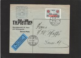 Pro Aero 1938,Swissair Sonderflug,Ortspost Davos , Reklame