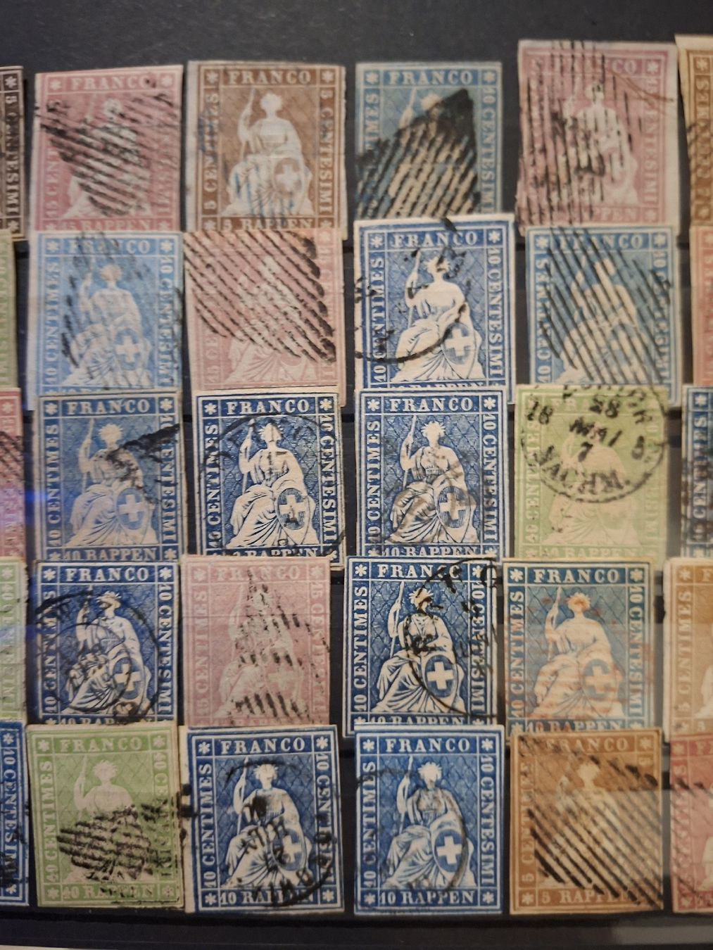 Alle Briefmarken: Strubel Lot 45Stk.  – Gebraucht aus Balgach von SIMEON27 2