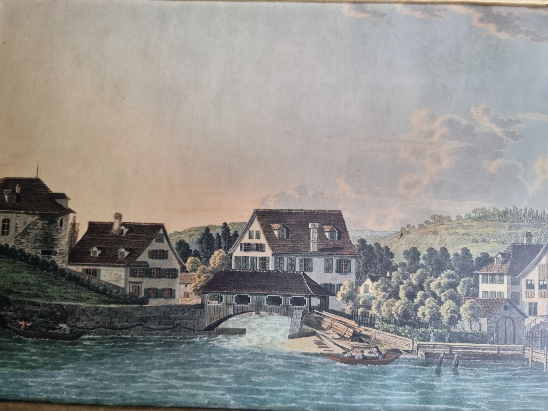 Posters & Illustrations: ALTE ANSICHT DRUCK MIT RAHMEN – D'occasion à Gersau par grafik-kunst 1