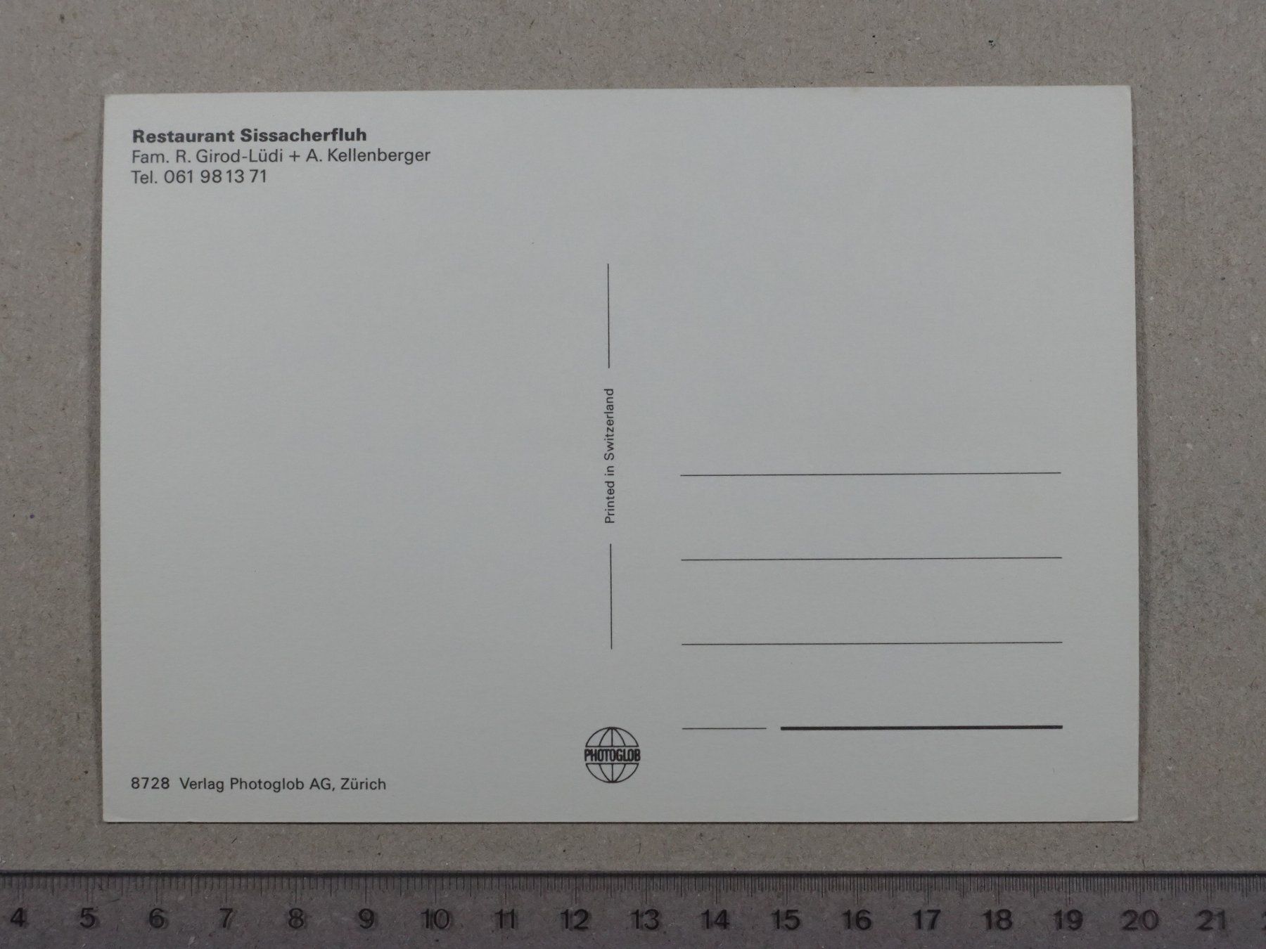 Cartoline postali: Restaurant Sissacherfluh, Basel-Landschschaft, Sissach – Usato da Lenzburg venduto da fh1 1
