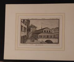 Xylographi, Holzstich Zürich Limmatquai 1880