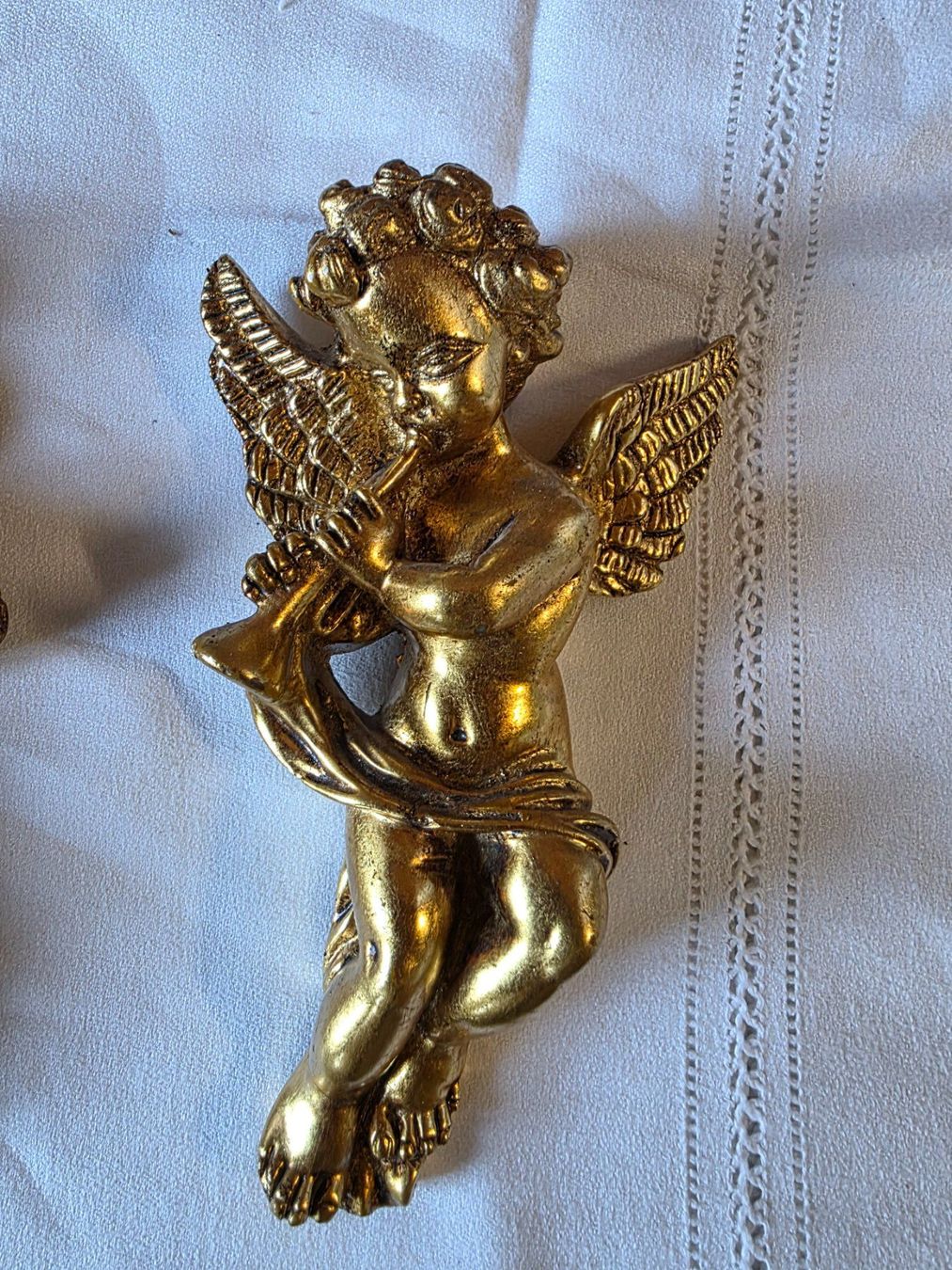 Figuren: 2 goldene Engel Metall Putten 20cm – Gebraucht aus Walterswil BE von Lonitti 2