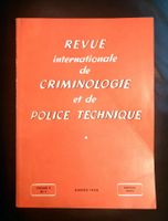 Revue criminologie police technique X 1 1956