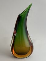 Formschöne Sommerso Murano Glas Zipfelvase Vase Vintage 