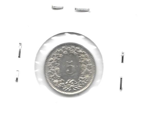 Alle Münzen: Monnaie Suisse: 0.05 Fr 1970 – Gebraucht aus Muraz (Collombey) von Resine