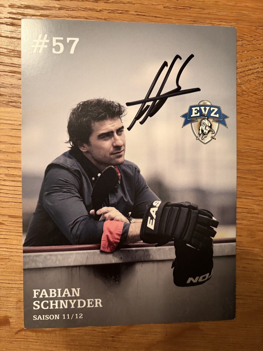 Autografi: Fabian Schnyder EVZ Autogrammkarte – Usato da Meierskappel venduto da Cc19