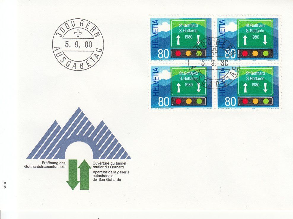Tutti i francobolli: SBK 642 - 644 im 4er-Block FDC – Usato da Bürglen TG venduto da StampGraf 2