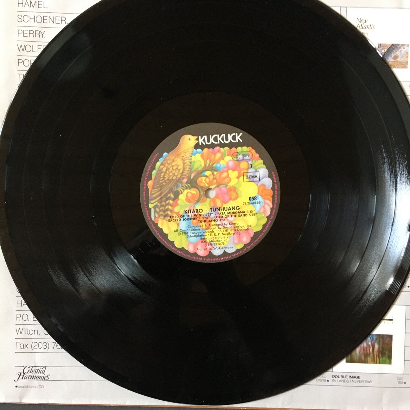 Dischi in vinile: KITARO - tunhuang - LP – Usato da dachsen venduto da oheio 2