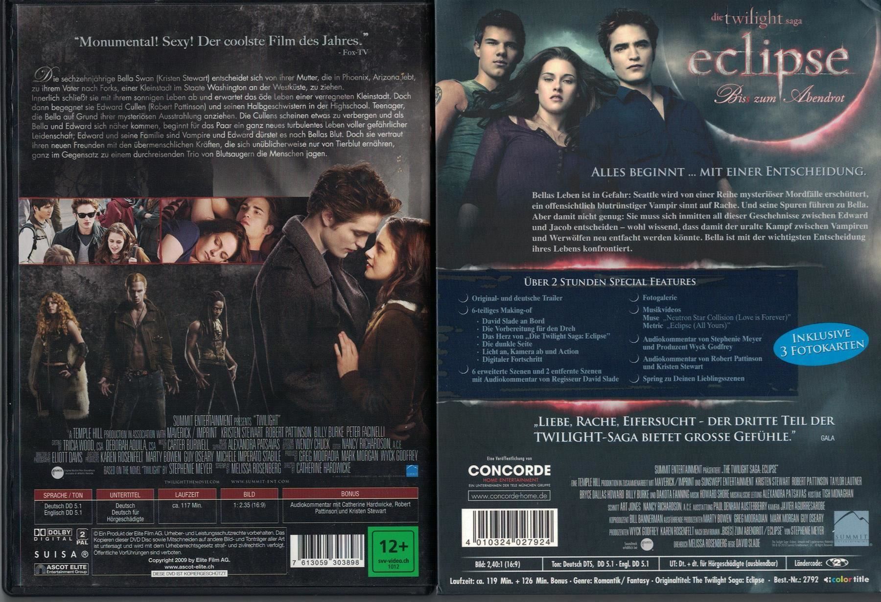 Tutti i DVDs: Die Twilight Saga: 1 und 3 – Usato da Wolfhausen venduto da uchuva26 1
