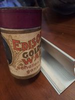 Edison ancienne boite cylinder phonographe 1900