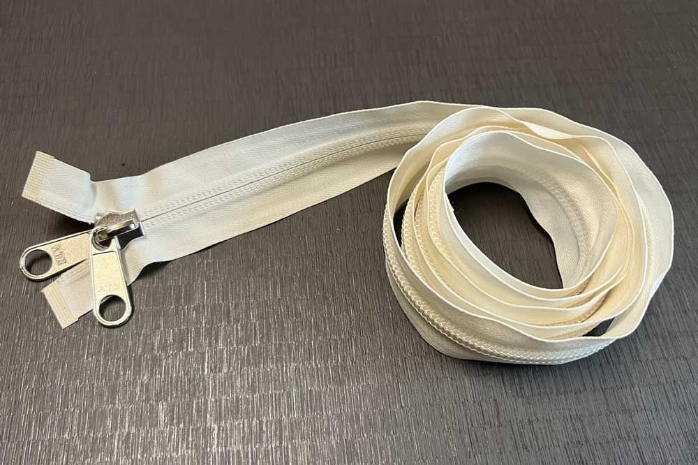 GIM Reißverschluss Weiß – 100 Cm Länge, Für Bettwäsche & Kopfkissenbezüge