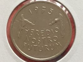 5 Franken 1975 vz/unz, "Denkmalpflege" gerahmt