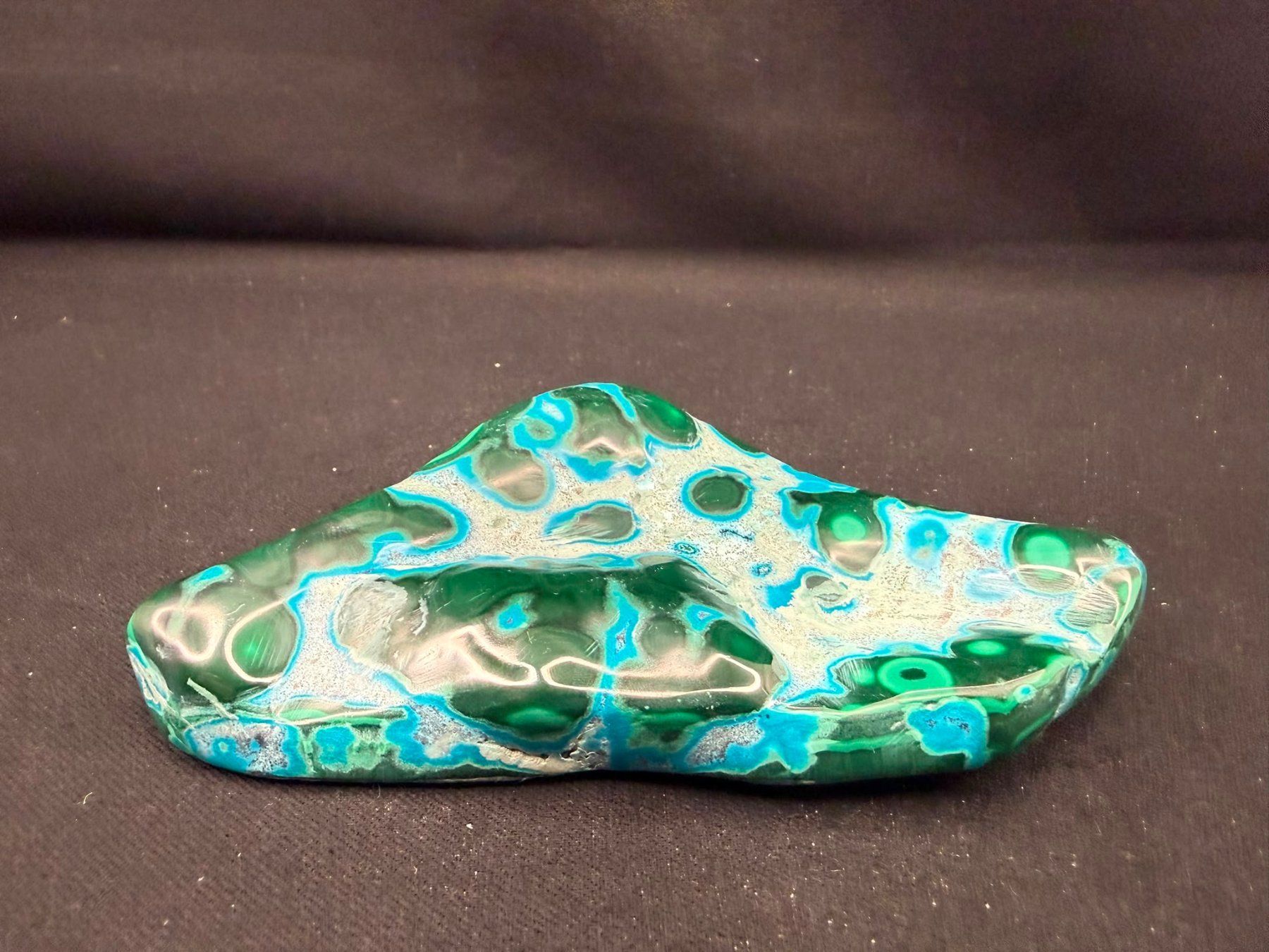Mineralien & Heilsteine: Malachit und Chrysocolla poliert – Gebraucht aus Schinznach Bad von Demerald 7