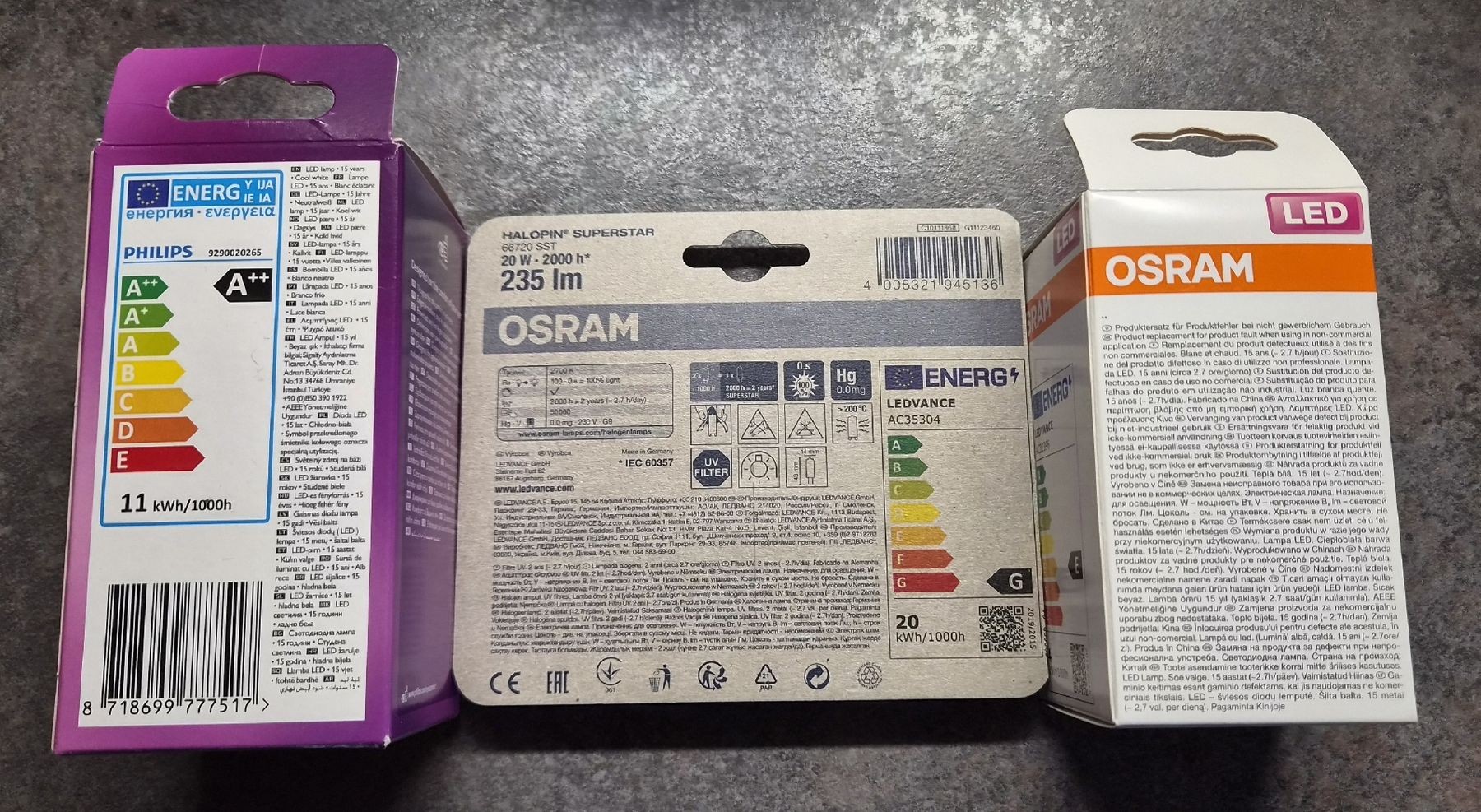 Lampadari & plafoniere: 3er-Set Leuchtmittel Philips & Osram (LED & Halogen)  – Nuovo e nell'imballaggio originale da Niedergampel venduto da Zur_N 1