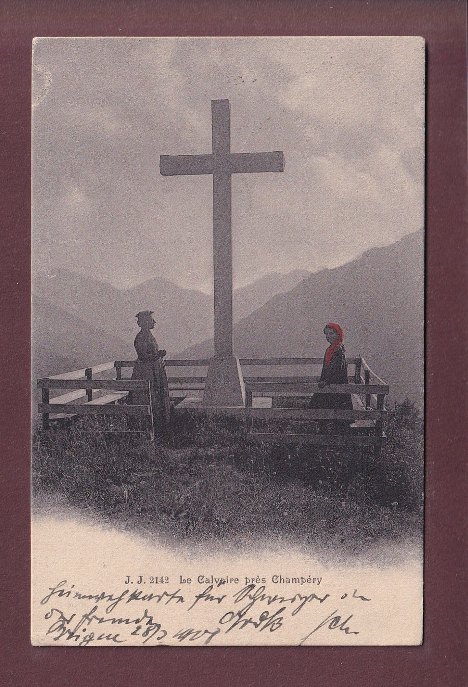 Cartes postales: CHAMPERY - Le Calvaire - 1908 – D'occasion à Pully par nicecards