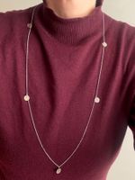 Kette 90cm Halskette 925 Silber 1.8mm Plättli Konfetti 10mm