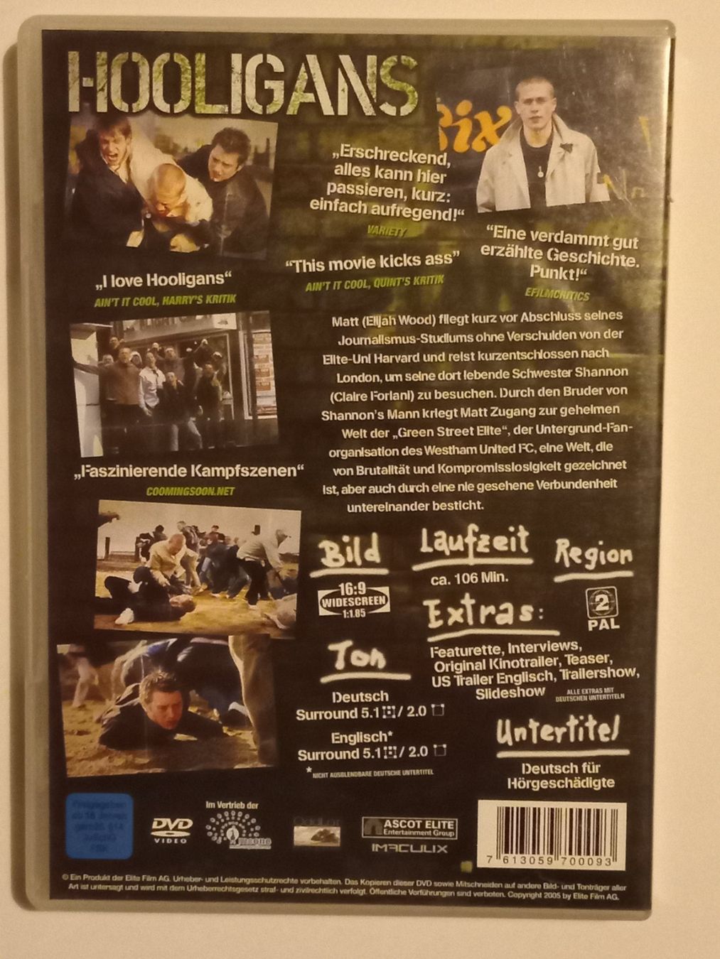 Tutti i DVDs: D4 DVD - HOOLIGANS (deutsch) - 1-2x abgespielt – Usato da Urtenen-Schönbühl venduto da chr_hf86 1