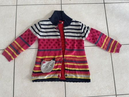Jacke Catimini Mädchen 128 Strickjacke zweilagig