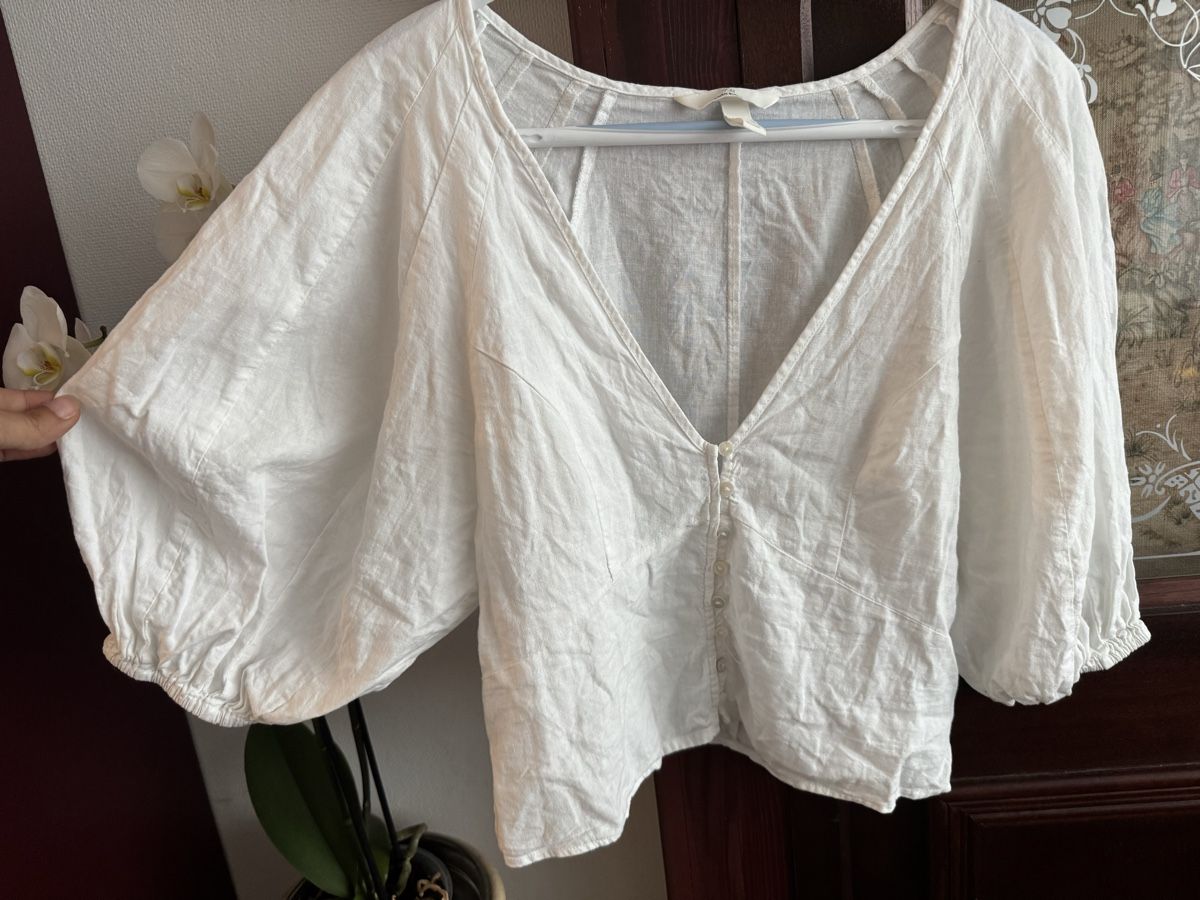 H&M Camicette: H&M Leinen Blend Bluse Top – Usato da Obfelden venduto da cesarina10 1