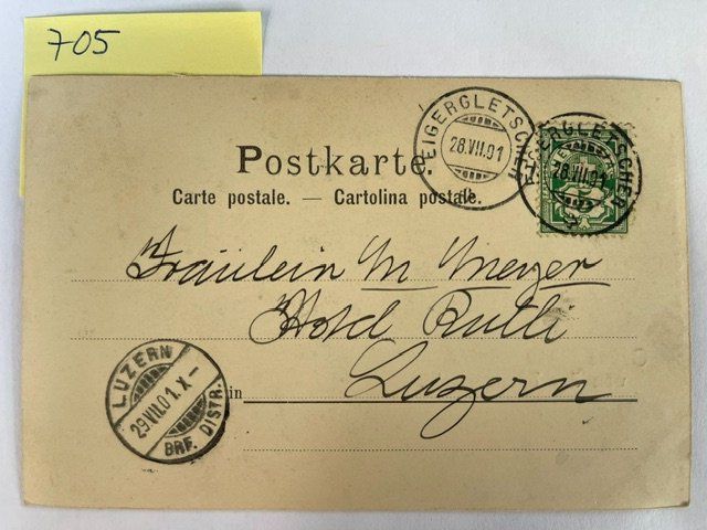 Cartoline postali: Gruss von der Wengernalp, 1901 mit Stempel – Usato da Niederwil AG venduto da dahu75 1