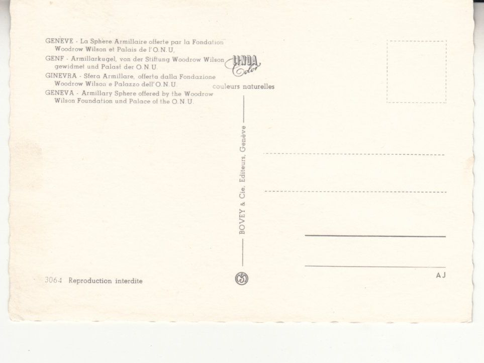 Cartoline postali: Genève ca. 1960 – Usato da Bürglen TG venduto da StampGraf 1