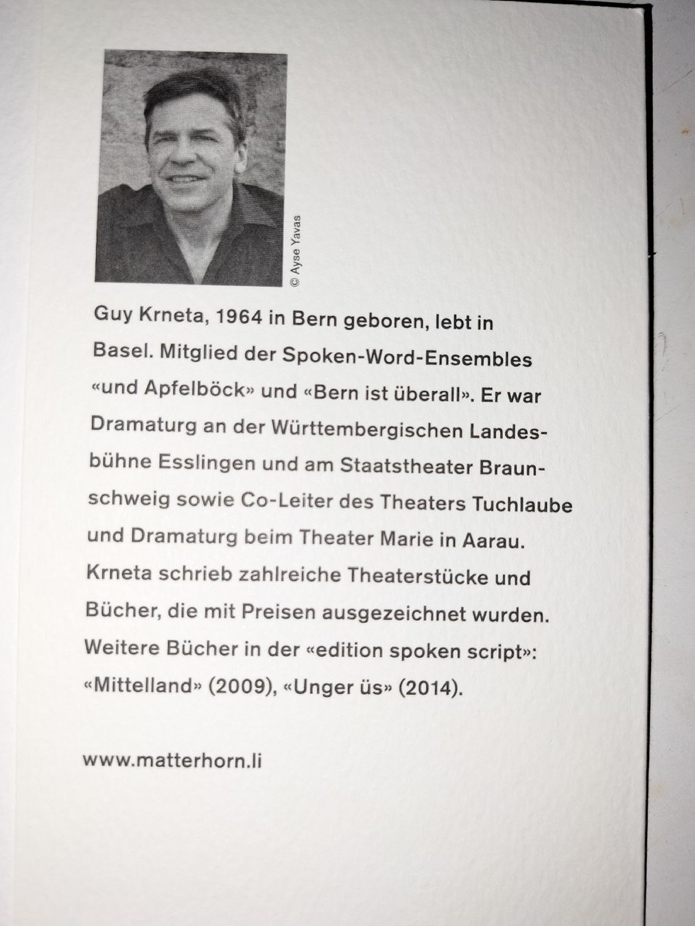 Bücher: Guy Krneta: Filet Schtück. edition spoken script, 2016 – Gebraucht aus Zürich von chusel 9