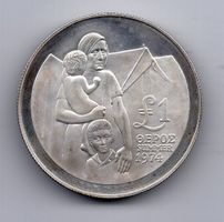 (1232) Zypern, 1 Pfund 1974, pp, Silber
