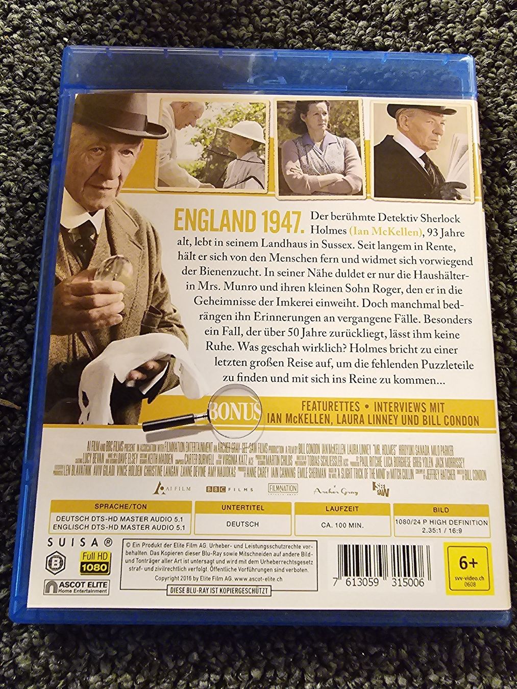 Tutti i DVDs: Mr. Holmes Blu-ray  – Usato da Ruswil venduto da jan_bxl5 1