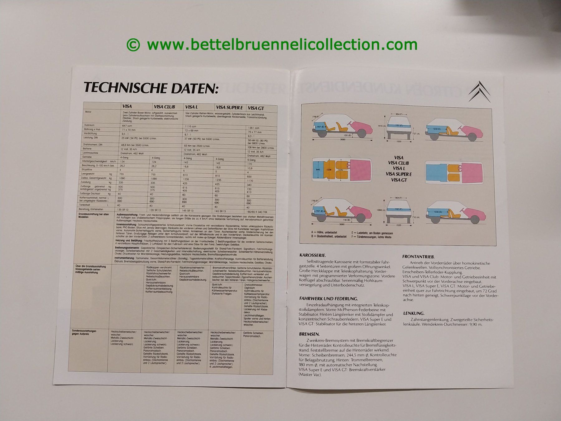Citroën Documenti: Citroën Visa 1983/03 Prospekt deutsch – Usato da Weingarten-Kalth venduto da Bettelbruenneli 3