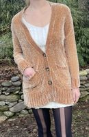 Cardigan donna in velluto a coste, taglia M/L