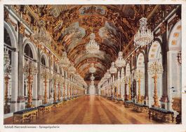 Schloss Herrenchiemsee, Spiegelgalerie, gelaufen 1953