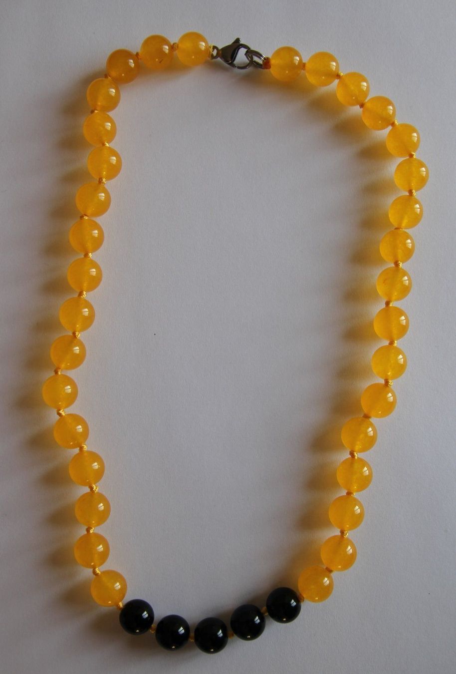 Catenine: NEU: Gelbe Jade - Onyx Kette Collier – Nuovo (secondo la descrizione) da Matten b. Interl venduto da EdelsteineInterlaken 2