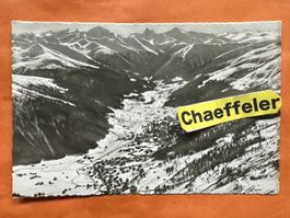 Fliegeraufnahme von Davos. vintage 